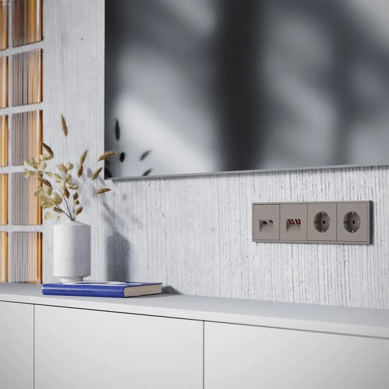 Накладка для розетки акустической 4-местной , S70 (капучино)