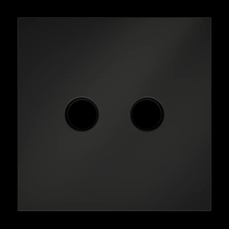 Накладка для розетки телевизионной оконечной TV+SAT, S70 (черный матовый)