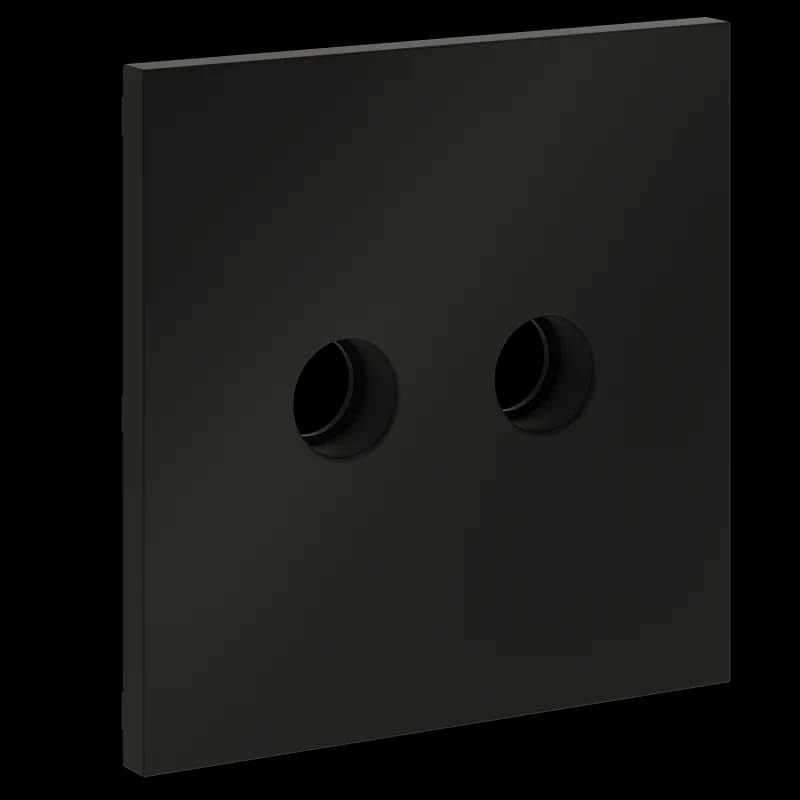 Накладка для розетки телевизионной оконечной TV+SAT, S70 (черный матовый)