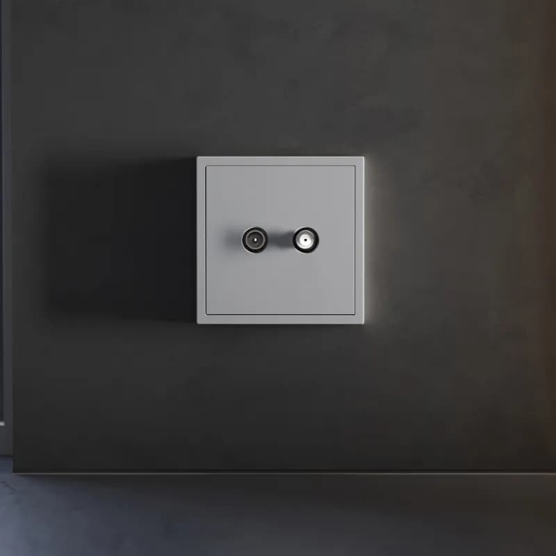 Накладка для розетки телевизионной оконечной TV+SAT, S70 (серый)