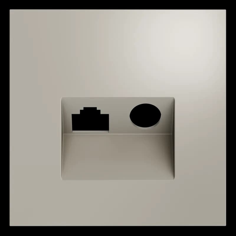 Накладка для розетки TV+RJ45 кат. 6, S70 (кашемир)