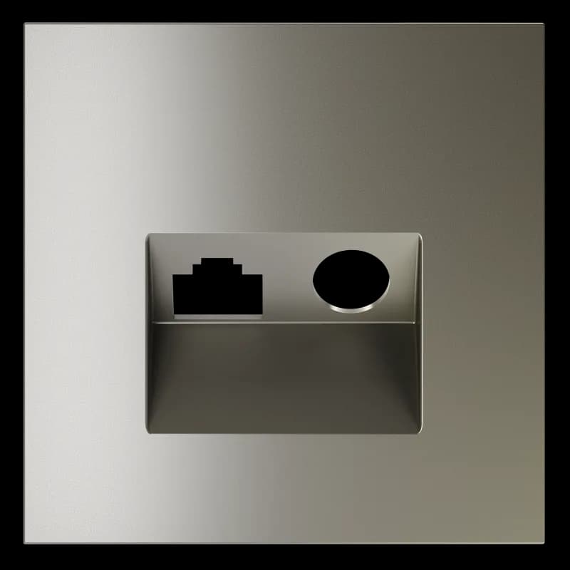 Накладка для розетки TV+RJ45 кат. 6, S70 (шелк)