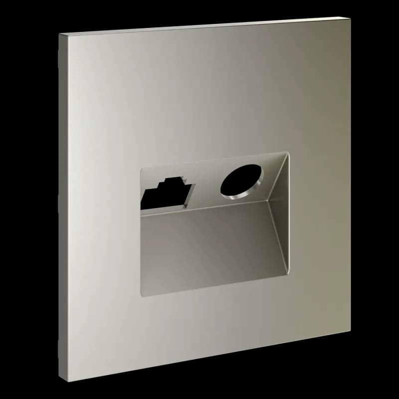 Накладка для розетки TV+RJ45 кат. 6, S70 (шелк)