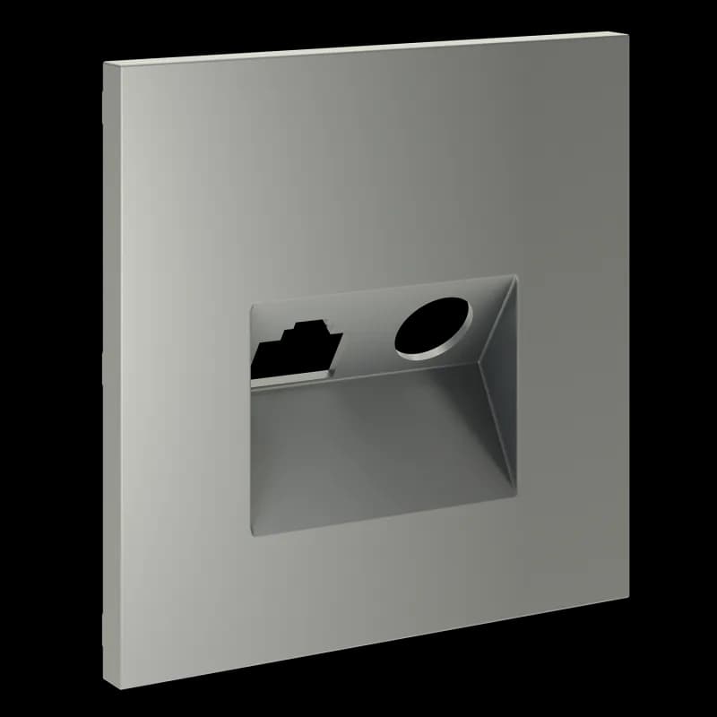 Накладка для розетки TV+RJ45 кат. 6, S70 (сталь)