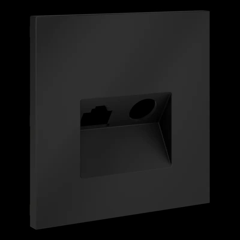 Накладка для розетки TV+RJ45 кат. 6, S70 (графит)