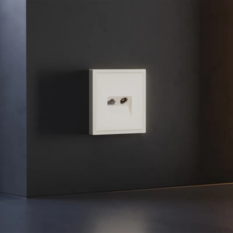 Накладка для розетки TV+RJ45 кат. 6, S70 (хлопок)