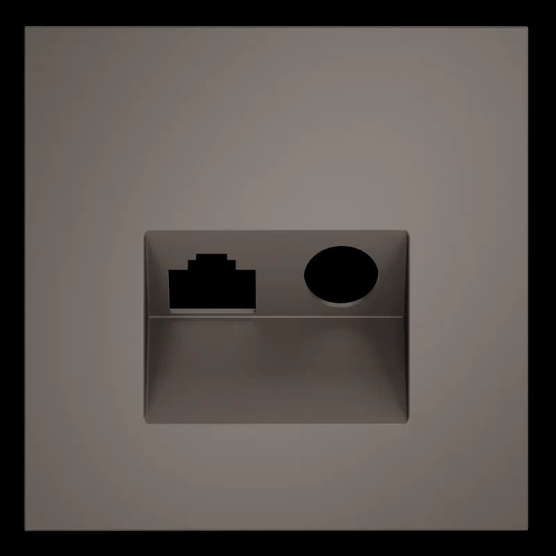 Накладка для розетки TV+RJ45 кат. 6, S70 (капучино)