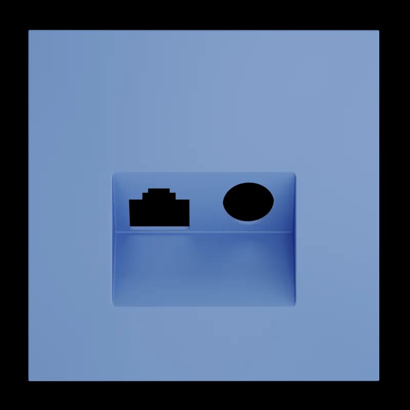 Накладка для розетки TV+RJ45 кат. 6, S70 (деним)