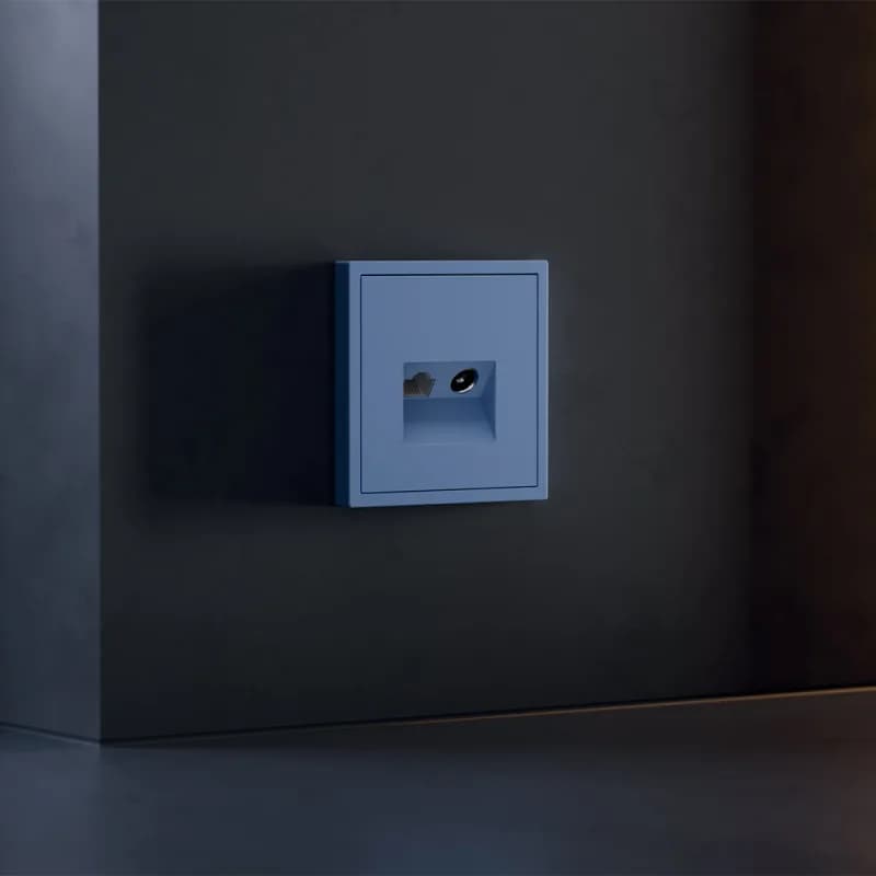 Накладка для розетки TV+RJ45 кат. 6, S70 (деним)