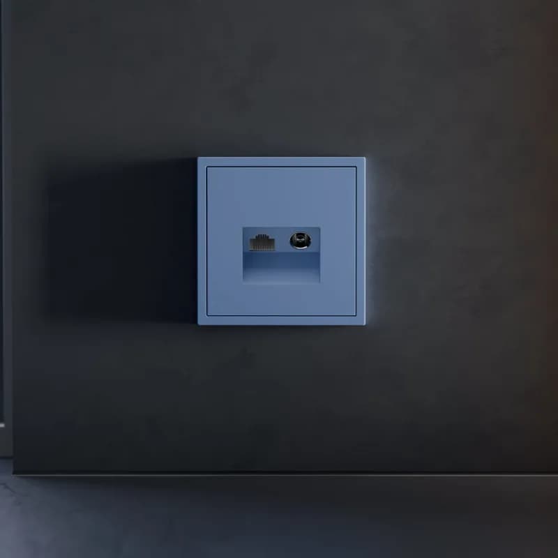 Накладка для розетки TV+RJ45 кат. 6, S70 (деним)