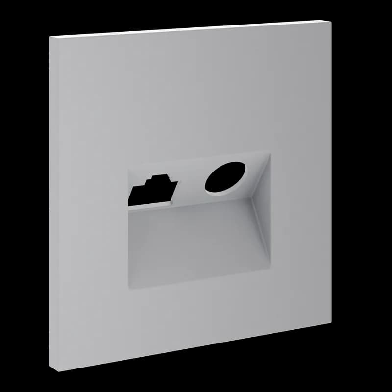 Накладка для розетки TV+RJ45 кат. 6, S70 (серый)