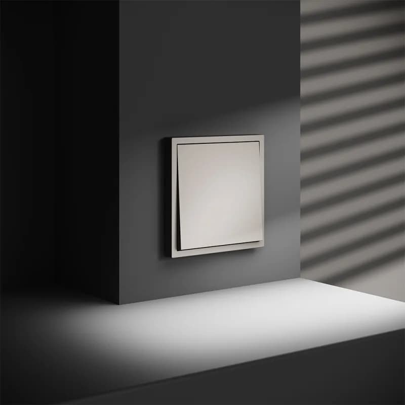 Выключатель встраиваемый VOLTUM S70 одноклавишный 10А, (кашемир)