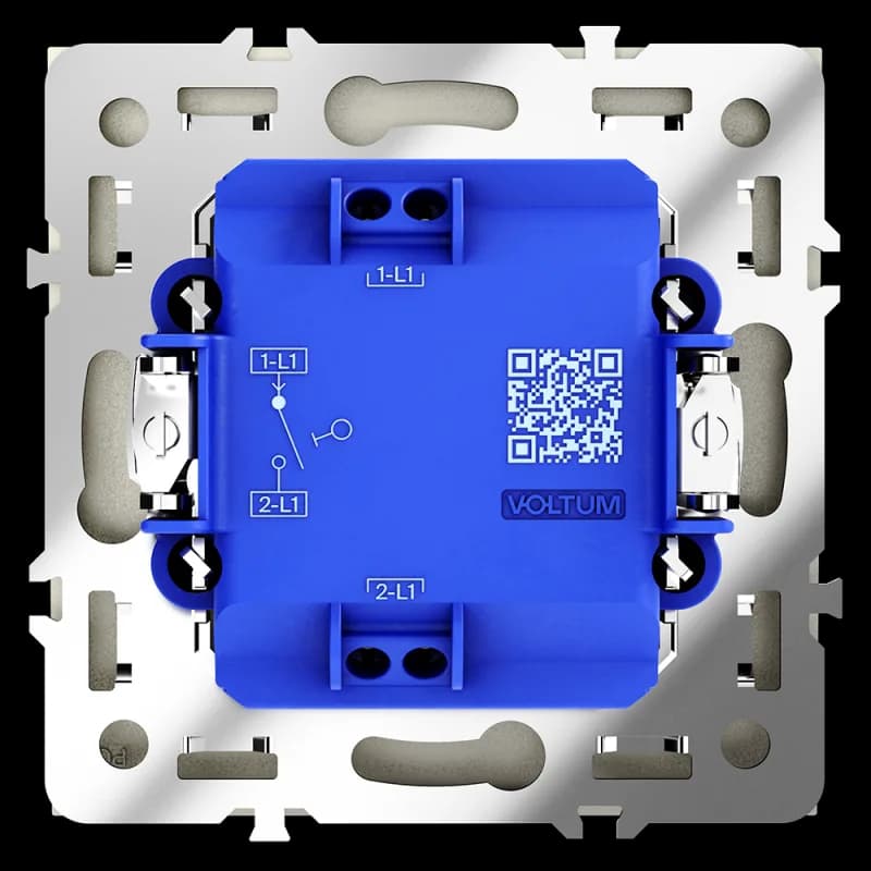 Выключатель встраиваемый VOLTUM S70 одноклавишный 10А, (шелк)