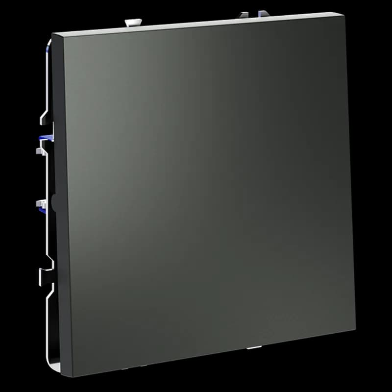 Выключатель встраиваемый VOLTUM S70 одноклавишный 10А, (титан)