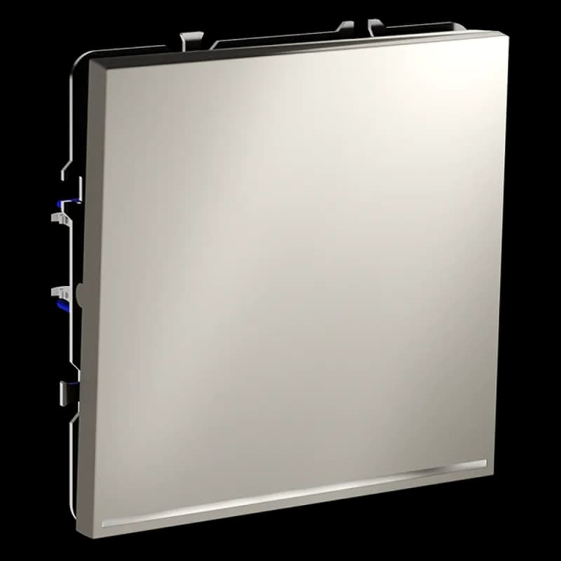 Выключатель встраиваемый VOLTUM S70 одноклавишный с подсветкой 10А, (кашемир)