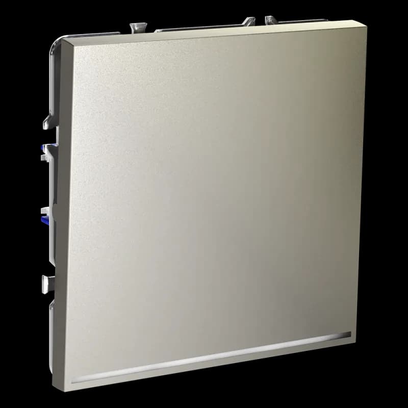 Выключатель встраиваемый VOLTUM S70 одноклавишный с подсветкой 10А, (шелк)