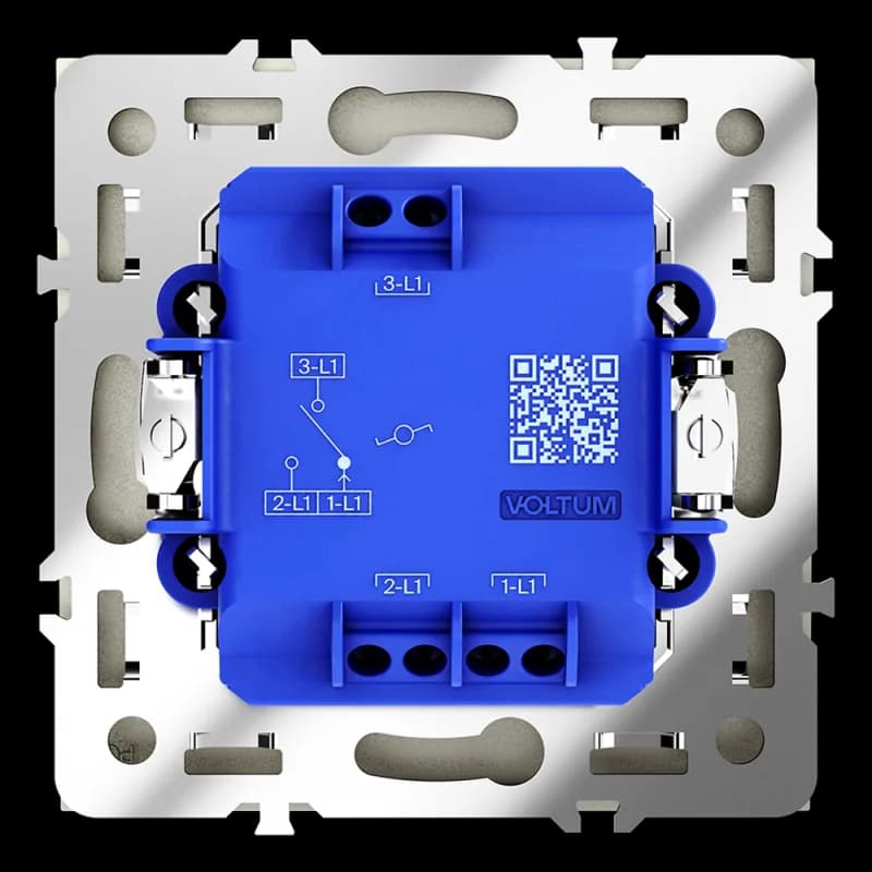 Проходной переключатель встраиваемый VOLTUM S70 одноклавишный 10А, (шелк)