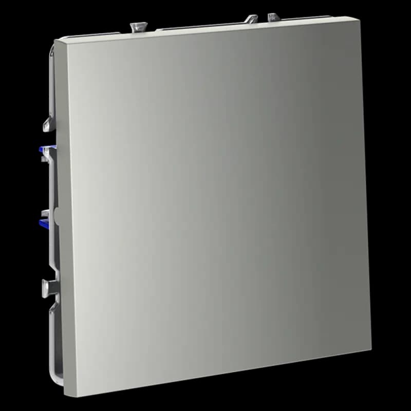 Проходной переключатель встраиваемый VOLTUM S70 одноклавишный 10А, (сталь)