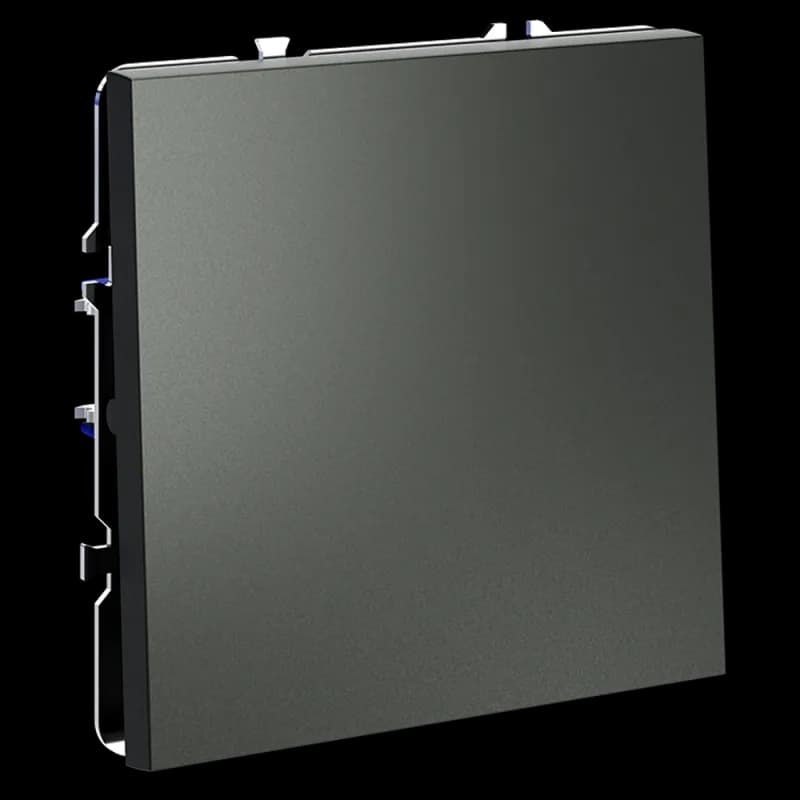 Проходной переключатель встраиваемый VOLTUM S70 одноклавишный 10А, (титан)