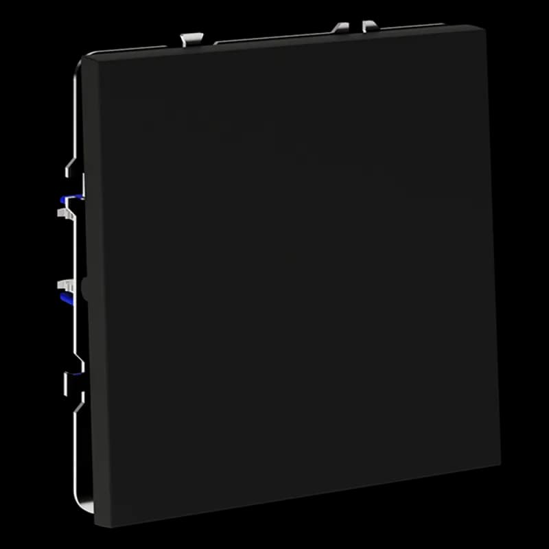 Проходной переключатель встраиваемый VOLTUM S70 одноклавишный 10А, (черный матовый)