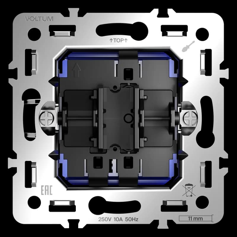 Механизм проходного переключателя одноклавишного 10А, S70