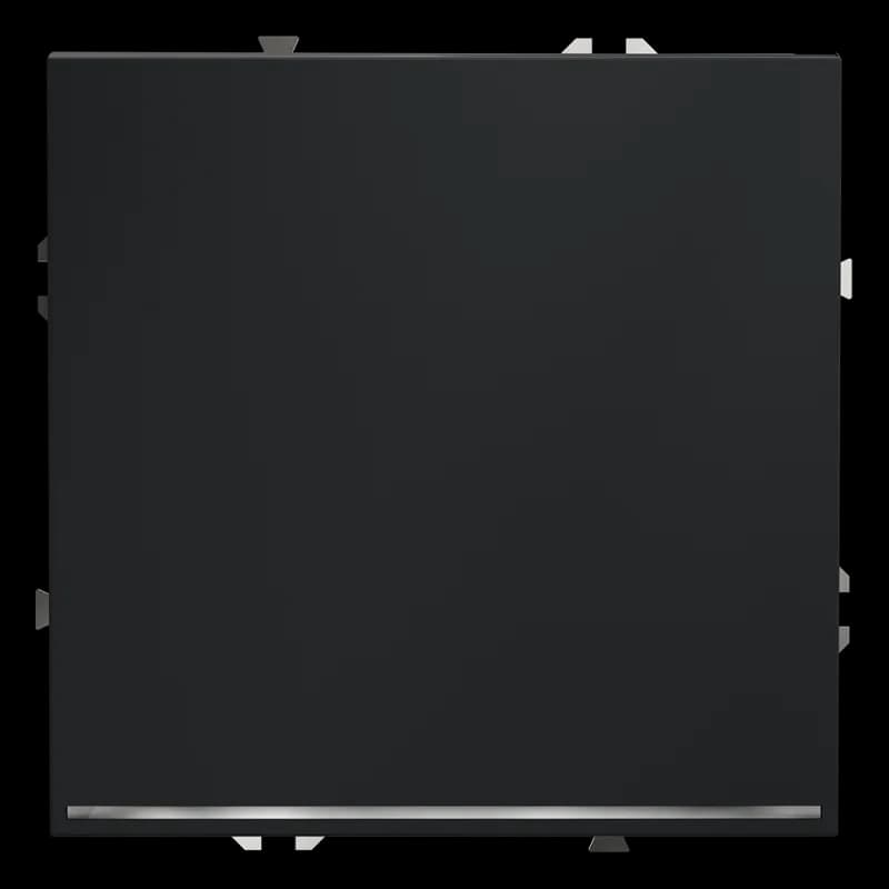 Проходной переключатель встраиваемый VOLTUM S70 одноклавишный с подсветкой 10А, (графит)