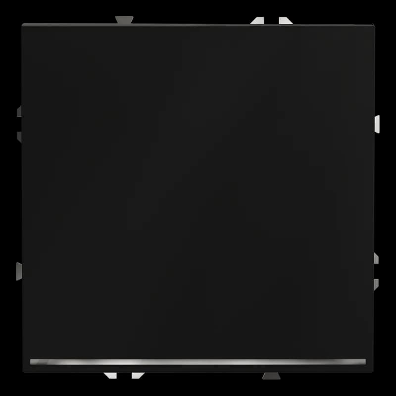 Проходной переключатель встраиваемый VOLTUM S70 одноклавишный с подсветкой 10А, (черный матовый)