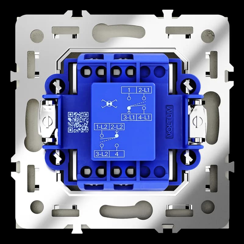 Перекрестный переключатель встраиваемый VOLTUM S70 одноклавишный 10А, (шелк)