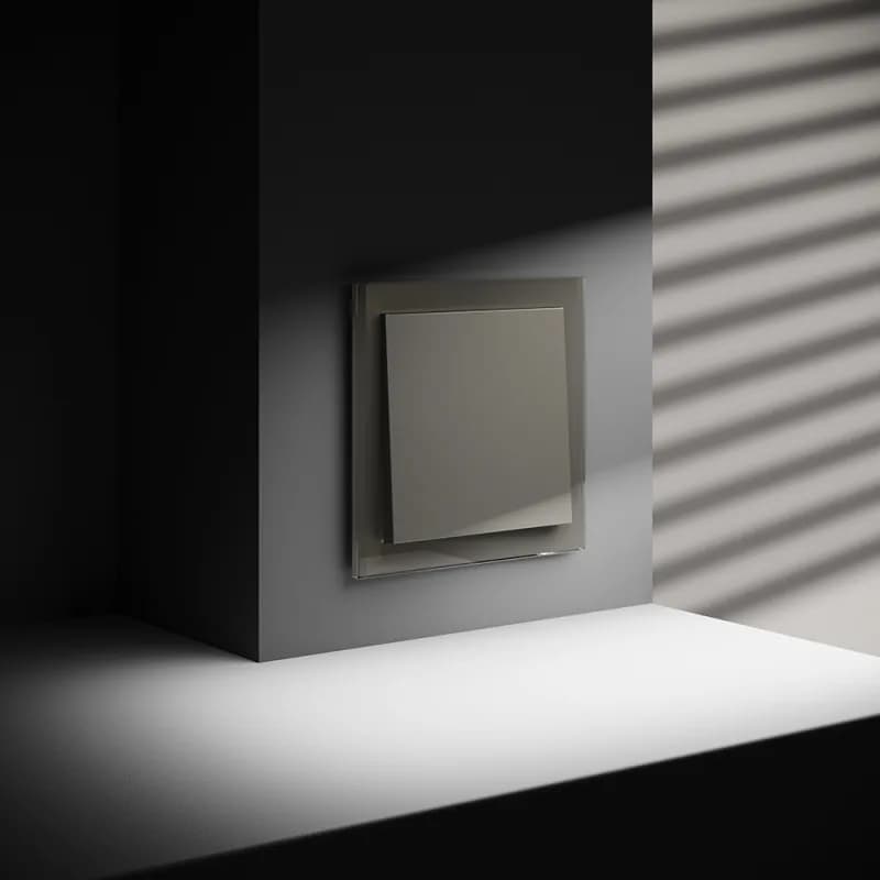 Перекрестный переключатель встраиваемый VOLTUM S70 одноклавишный 10А, (шелк)