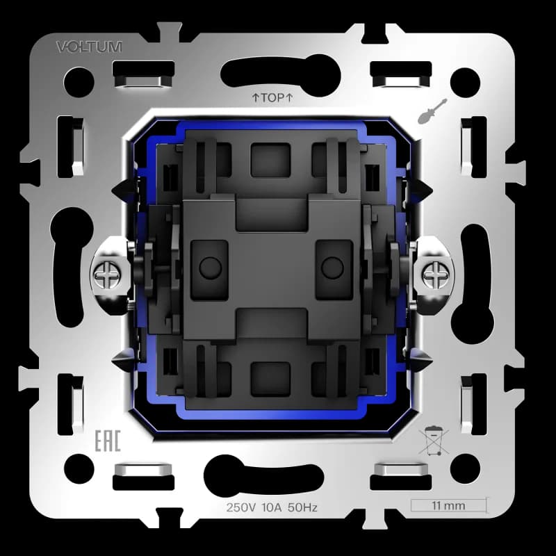 Механизм перекрестного переключателя одноклавишного 10А, S70