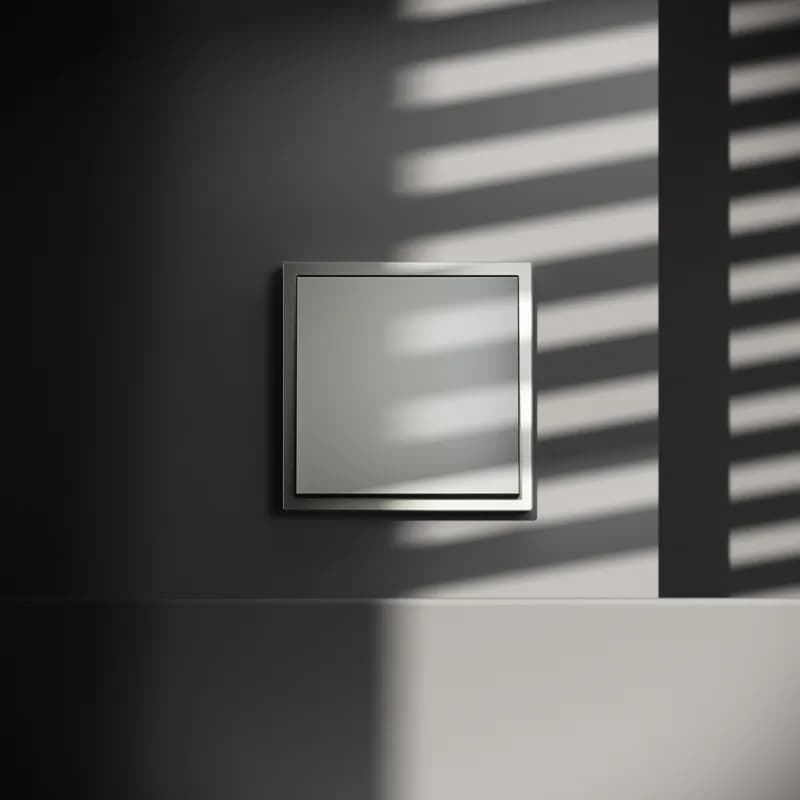 Выключатель с самовозвратом встраиваемый VOLTUM S70 одноклавишный 10А, (сталь)