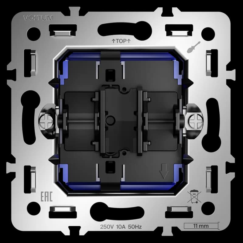 Механизм выключателя с самовозвратом одноклавишного 10А, S70