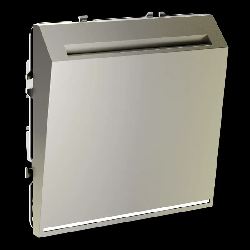 Выключатель встраиваемый VOLTUM S70 карточный 16А, (шелк)