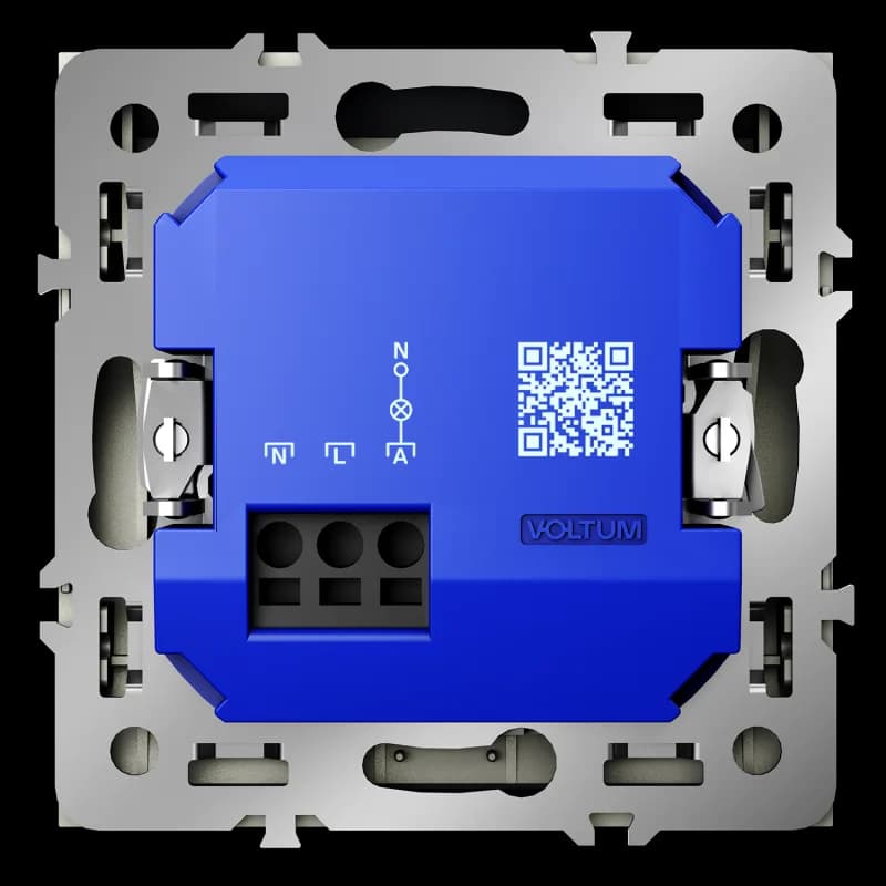 Выключатель встраиваемый VOLTUM S70 карточный 16А, (сталь)