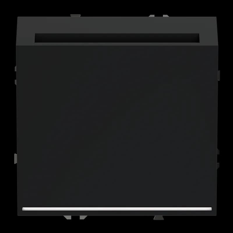 Выключатель встраиваемый VOLTUM S70 карточный 16А, (черный матовый)