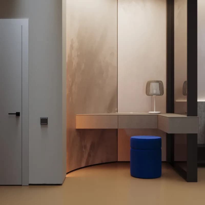 Выключатель встраиваемый VOLTUM S70 карточный 16А, (черный матовый)