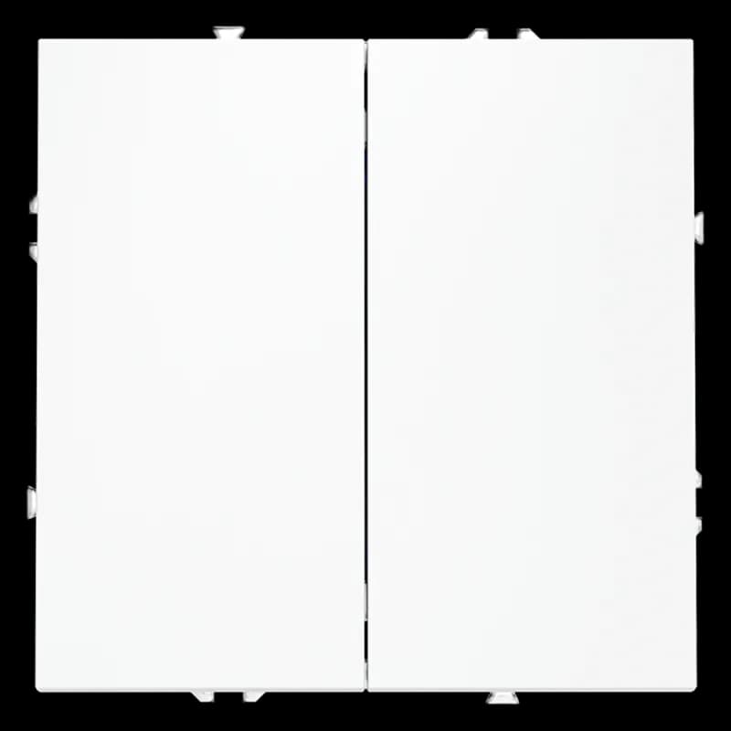 Проходной переключатель встраиваемый VOLTUM S70 двухклавишный 10А, (белый матовый)