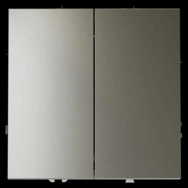 Проходной переключатель встраиваемый VOLTUM S70 двухклавишный 10А, (шелк)