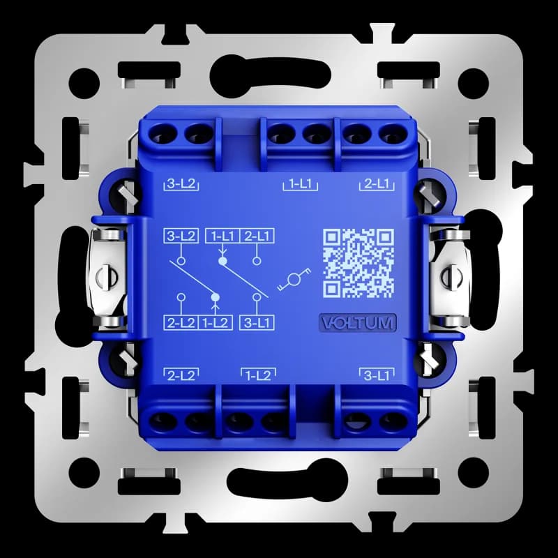 Механизм проходного переключателя двухклавишного 10А, S70
