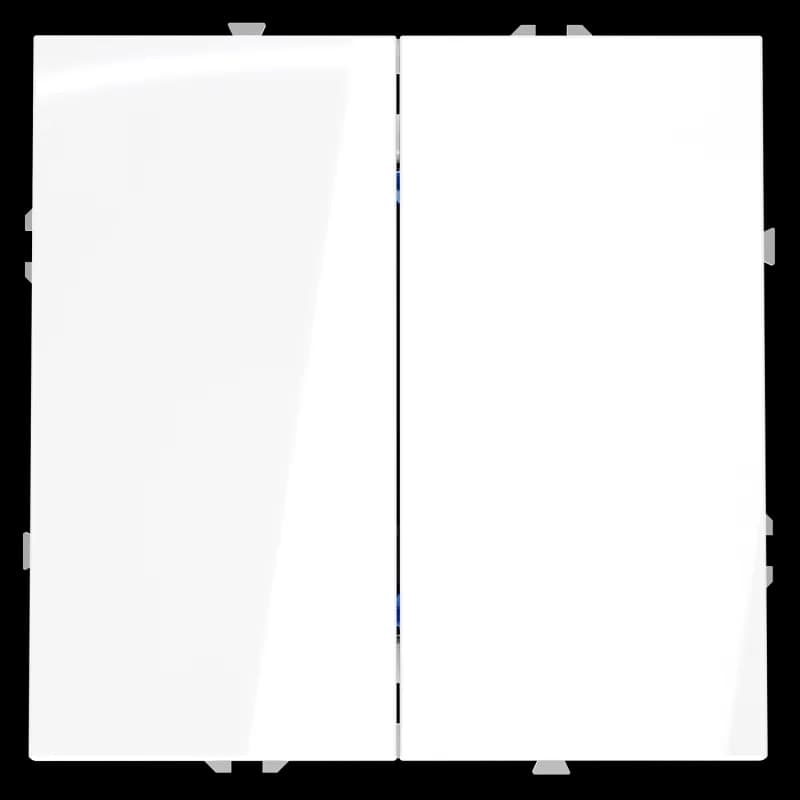 Перекрестный переключатель встраиваемый VOLTUM S70 двухклавишный 10А, (белый глянцевый)