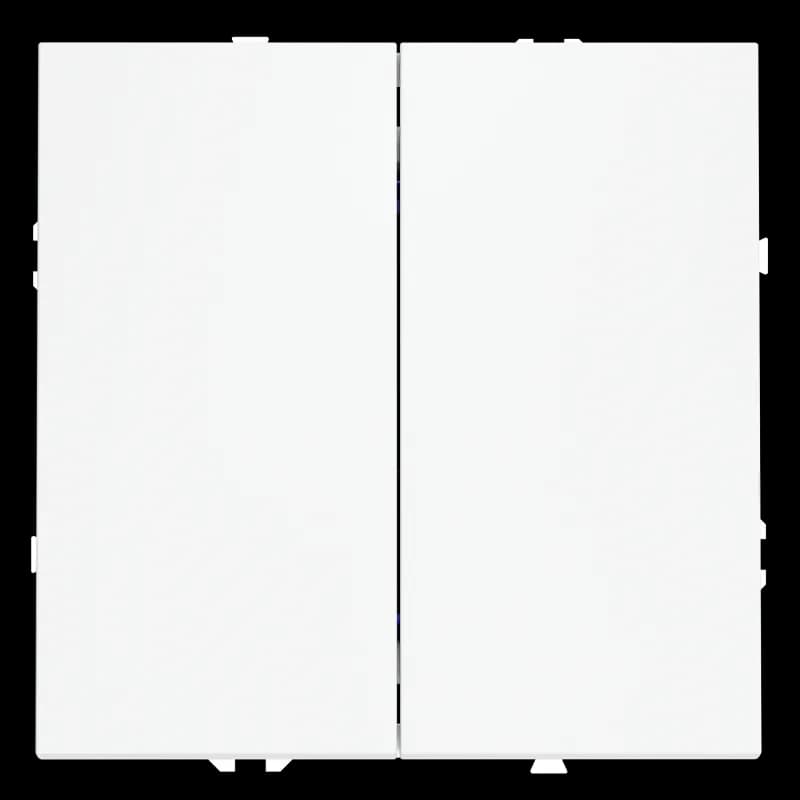 Перекрестный переключатель встраиваемый VOLTUM S70 двухклавишный 10А, (белый матовый)