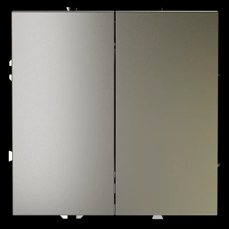 Перекрестный переключатель встраиваемый VOLTUM S70 двухклавишный 10А, (шелк)