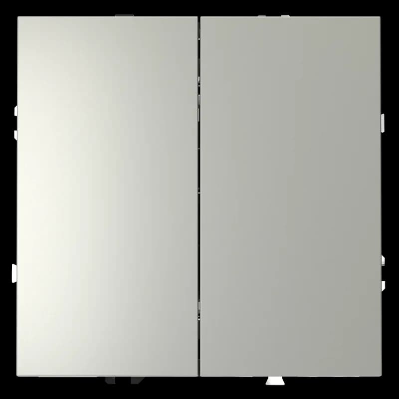 Перекрестный переключатель встраиваемый VOLTUM S70 двухклавишный 10А, (сталь)