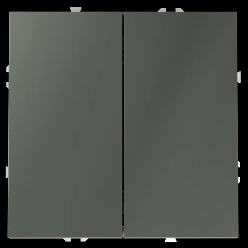 Перекрестный переключатель встраиваемый VOLTUM S70 двухклавишный 10А, (титан)