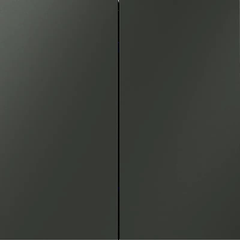 Выключатель с самовозвратом встраиваемый VOLTUM S70 двухклавишный 10А, (титан)