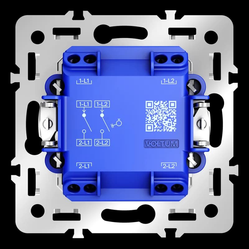 Механизм выключателя с самовозвратом двухклавишного 10А, S70