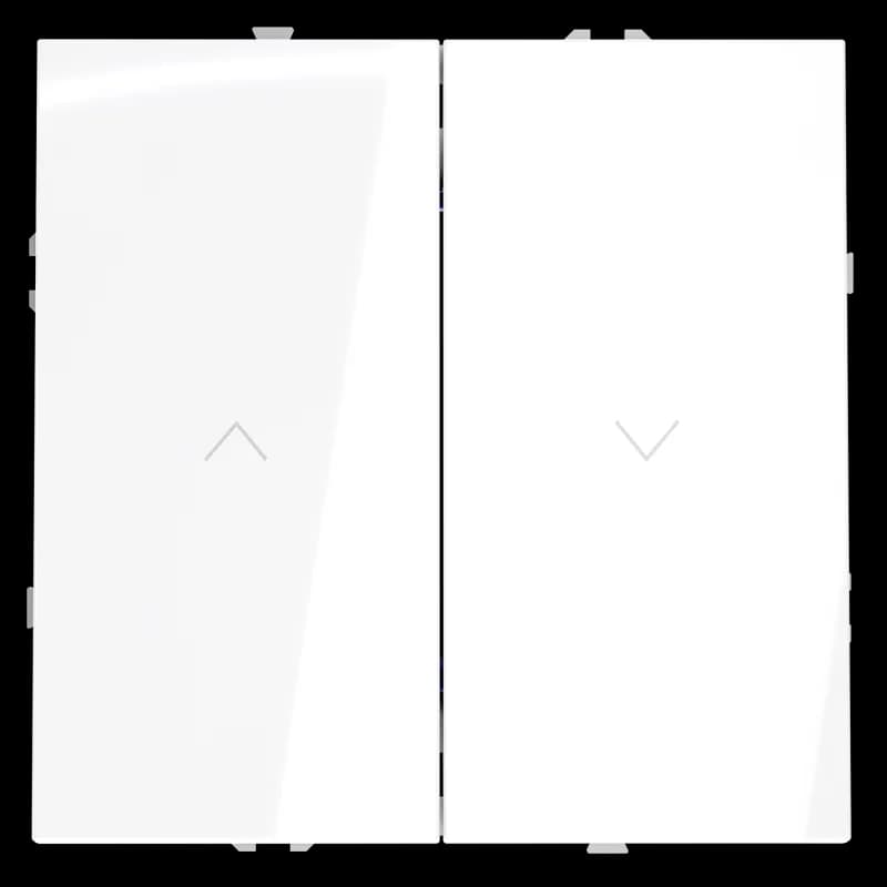 Выключатель встраиваемый VOLTUM S70 для жалюзи 10А, (белый глянцевый)