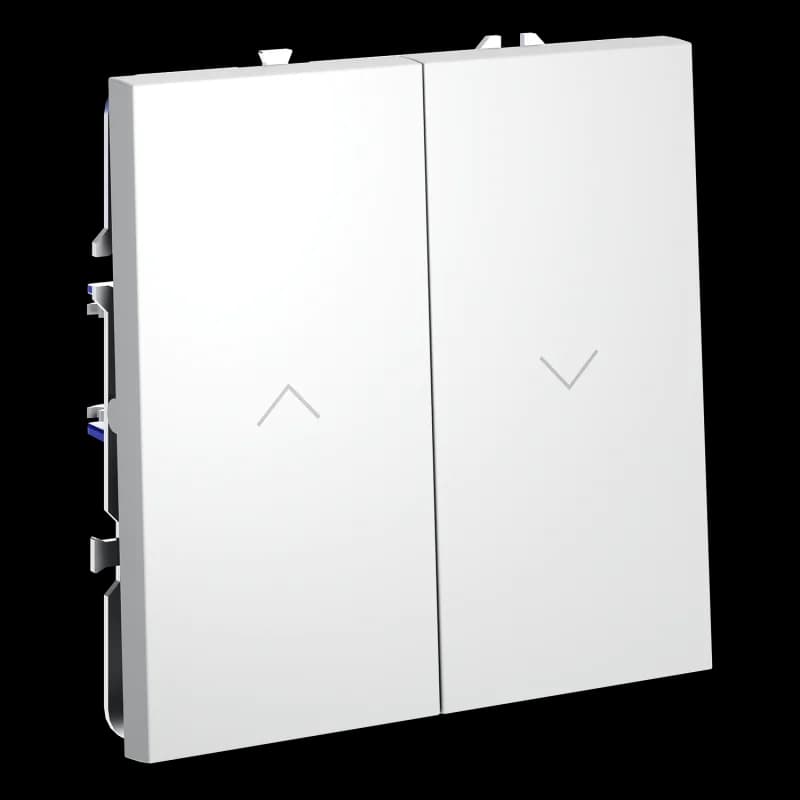 Выключатель встраиваемый VOLTUM S70 для жалюзи 10А, (белый матовый)