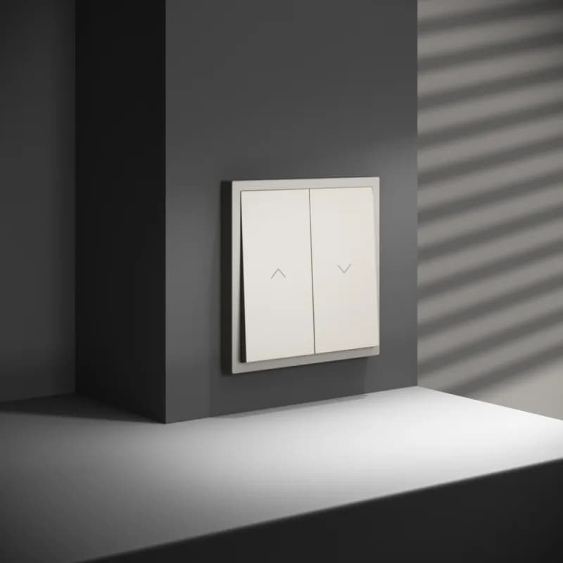 Выключатель встраиваемый VOLTUM S70 для жалюзи 10А, (кашемир)