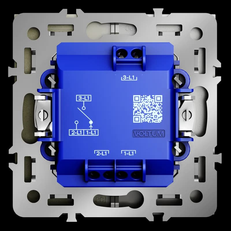 Выключатель встраиваемый VOLTUM S70 для жалюзи 10А, (шелк)